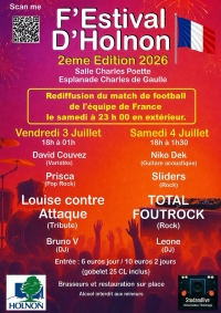 F'Estival d'Holnon - 3 et 4 juillet 2026 à Holnon