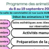 Programme des animations du SISSAD du 8 au 19 septembre 2025