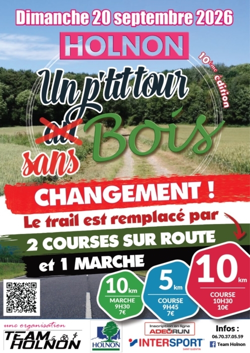 Un p'tit tour sans bois - 20 septembre 2026 à Holnon